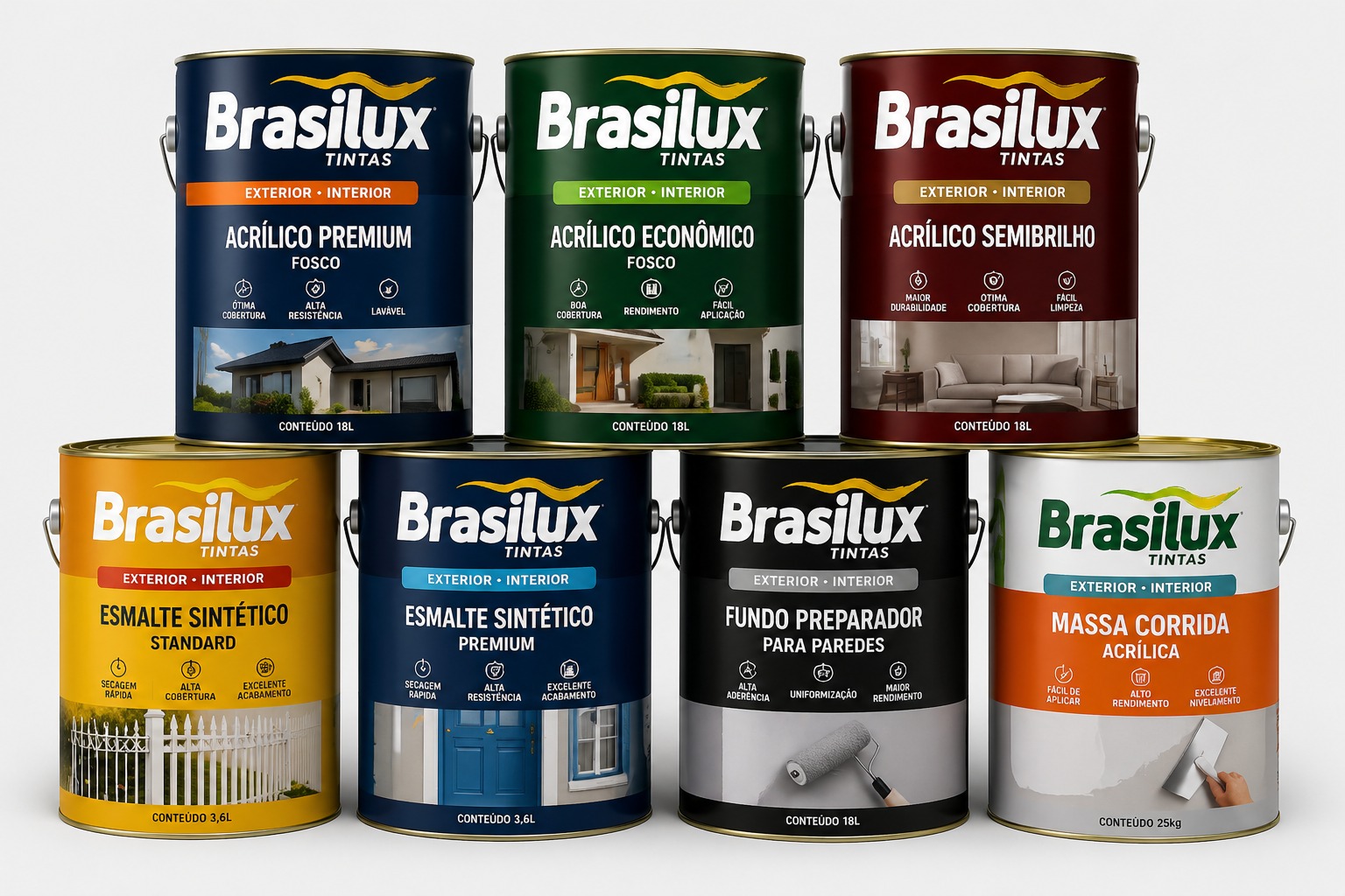 Linha completa de Tintas